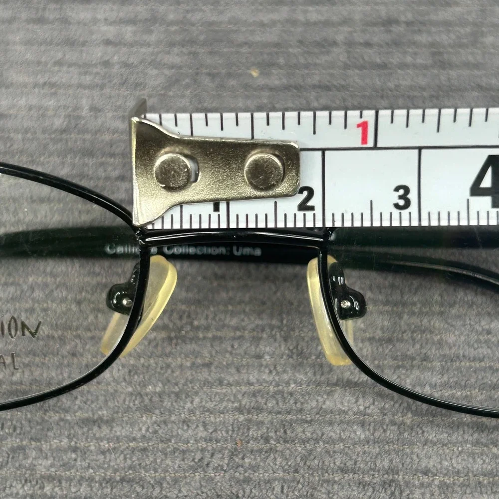 Calliope Collection Uma Black Oval Metal Y2k Eyeglass Frames 48-20-135